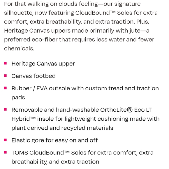 TOMS Dusty Pink Alpargata Hertiage Canvas - Picture 6 of 8